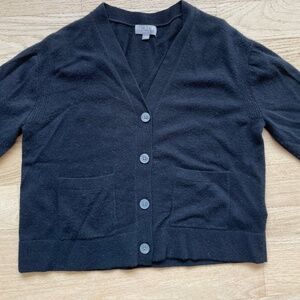 Jcrew Black Cashmere Cardigan
